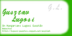 gusztav lugosi business card